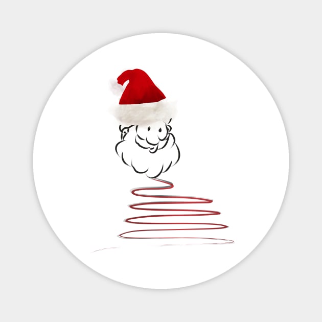 Merry christmas santa claus Magnet by Salma Ismail